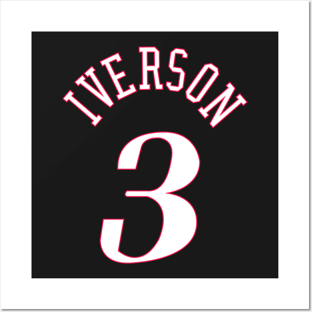 Allen Iverson Jersey Wall Art by rattraptees